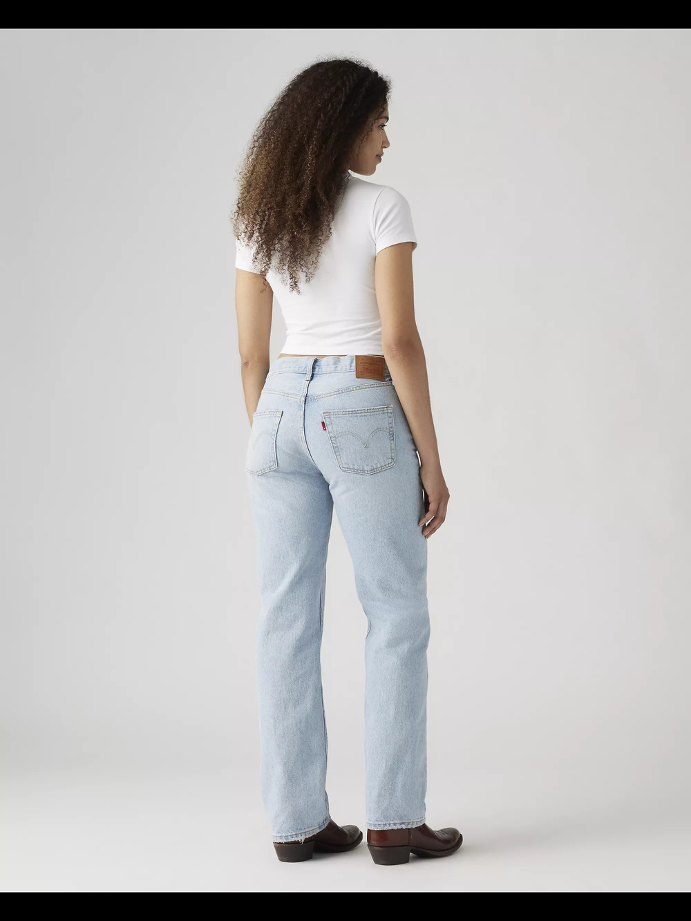 Light Blue High-Rise‎ Straight Women's Jeans